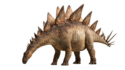 Stegosaurus dinosaur with large bony plates and spiked tail © Lysander