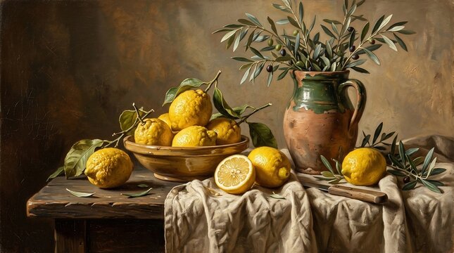 Lemon still life