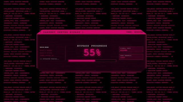 Darknet Server Seized Red Cyber Police Takedown Animation.