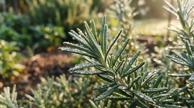 Fresh rosemary leaves