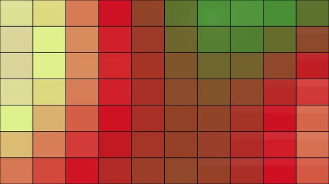 Colorful mosaic grid featuring smooth blending of earthy tones in a seamless looping texture.