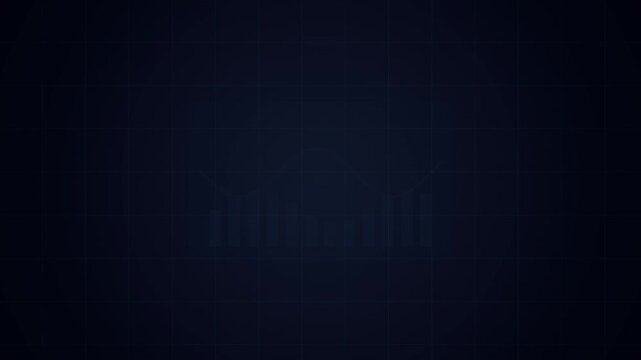 The Image Is A Graphic Design With A Dark Blue Background And A Grid-like