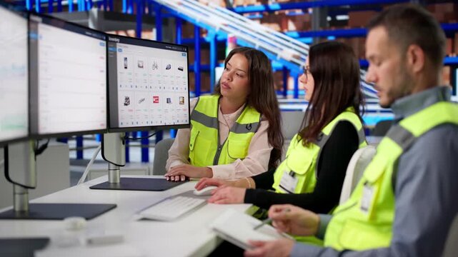 Warehouse Manager And Team Optimize Real-time Inventory Tracking