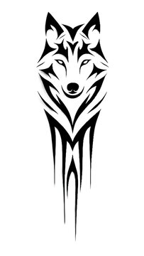 vector illustration of a wolf