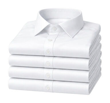 PNG Stacked crisp white shirts