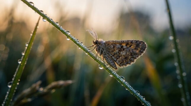 Moth on grass