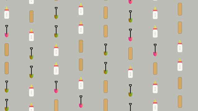 Baby Bottle and Shovel Pattern