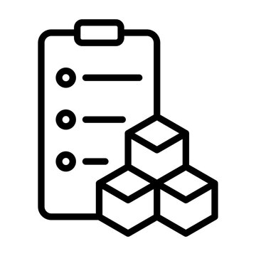 Inventory Icon - Black Outline