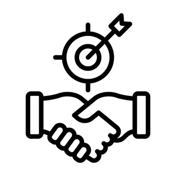 Negotiation Icon - Black Outline
