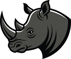 black rhino vector illustration © Facebook