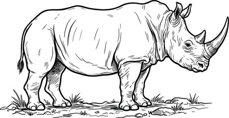 white rhino vector illustration © Facebook