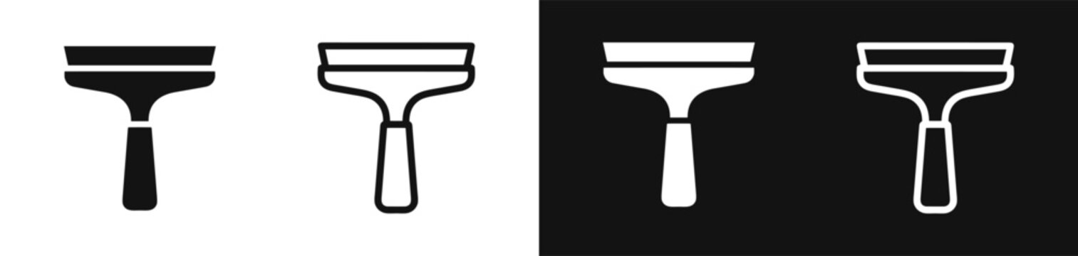 Window squeegee icons set, vector illustration