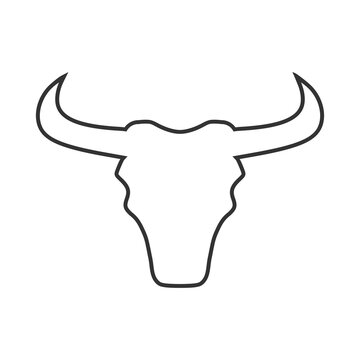 Bull head icon isolated on transparent background