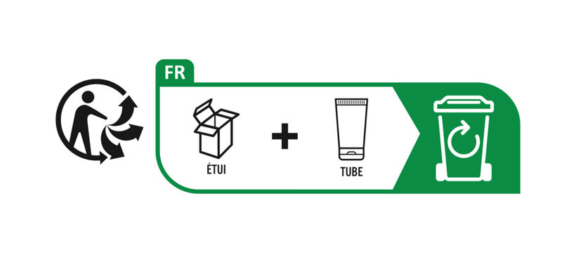 Triman Logo for the recycling in France vector
