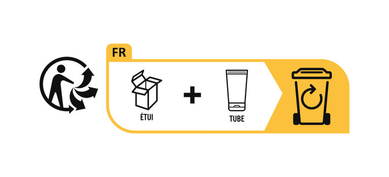 Triman Logo for the recycling in France vector