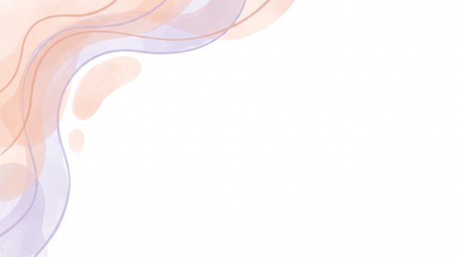 Abstract watercolor background with flowing lines and soft colors.