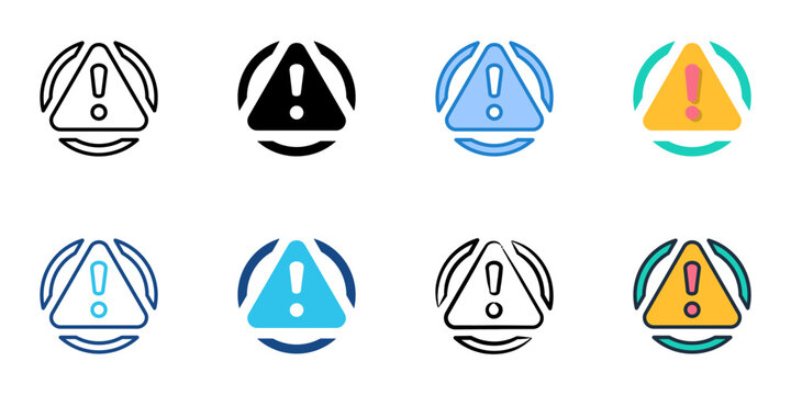 Risk icons set multiple style collection. Editable stroke 