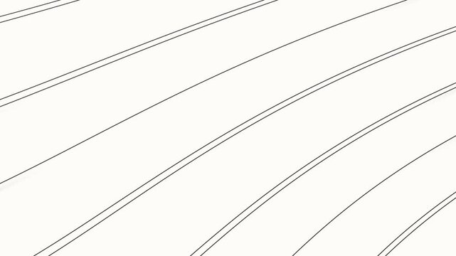 Diagonal Black Parallel Lines Moving on White Background