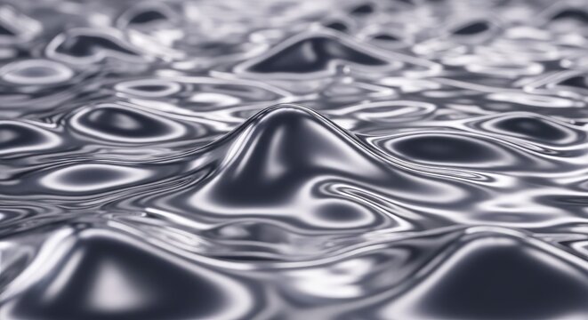 Abstract Metallic Surface with Bumps and Reflections.