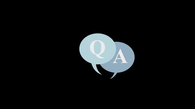 Q and A questions and answers quiz night animation technology motion animated video.