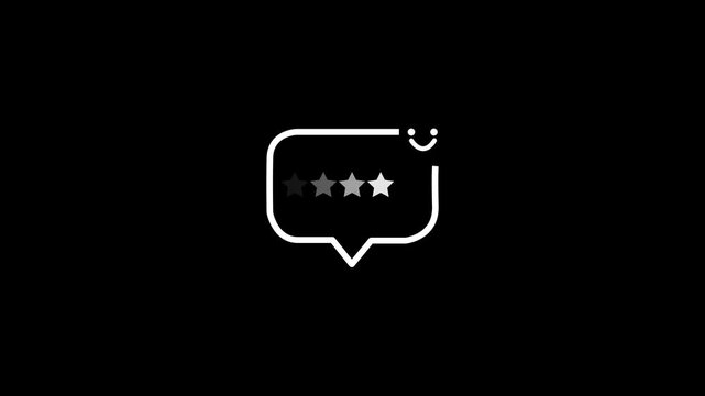 5 star rating hologram. Online customer review, positive feedback, good review, testimonial and business service satisfaction