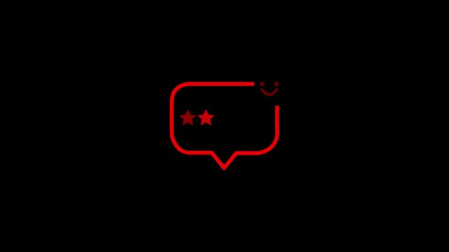 5 star rating hologram. Online customer review, positive feedback, good review, testimonial and business service satisfaction
