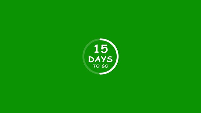 30 days to go, motion graphics running numbers counting days. text day-30 animation on black background and text, number, days, date, counter text concept.