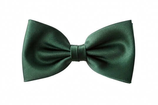 Elegant Emerald Green Satin Bow Tie for Formal Occasions