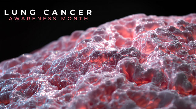 Lung Cancer Awareness Month Concept Image Highlighting Smoking Cessation, Cancer Screening, and Patient Support.