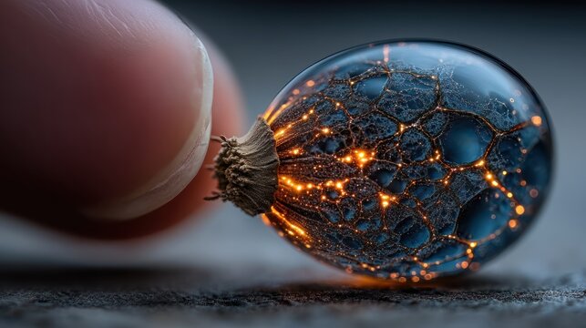 Glowing light bulb in hand.