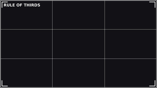 Rule of Thirds Grid 16-9 Composition Guide Overlay