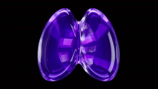 胸腺と前縦隔の二葉生体構造が暗視野で発光する医療CG動画