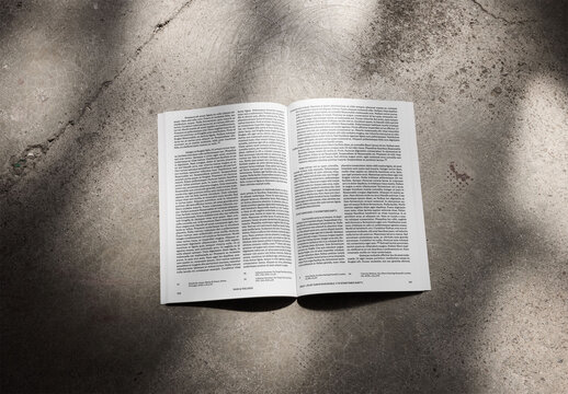 Mockup Of Customizable A4 Magazine Open Spread