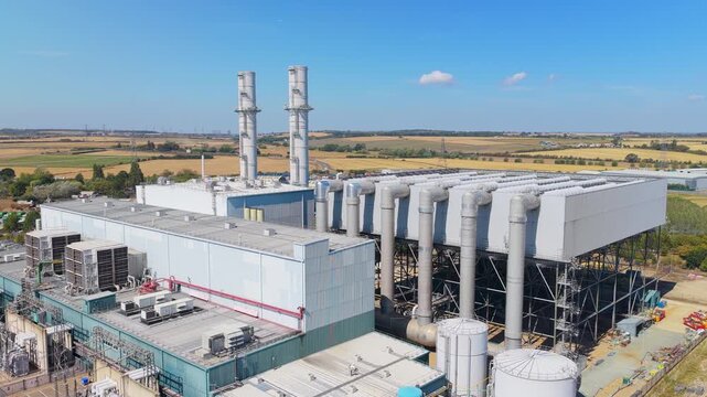 Daytime Gas Turbine Power Plant Infrastructure
