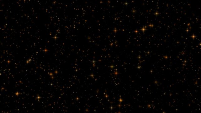Deep bronze particles rising densely across a black background as thousands of fine specks and star glints drift steadily upward through overlapping depth layers