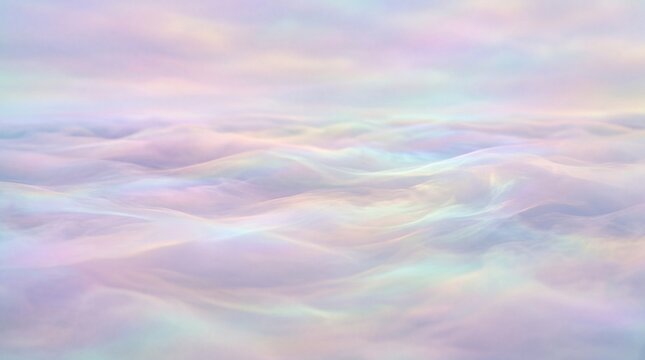Iridescent mist pattern with pastel hues creates a soft ethereal atmospheric backdrop fog vapor haze opalescent