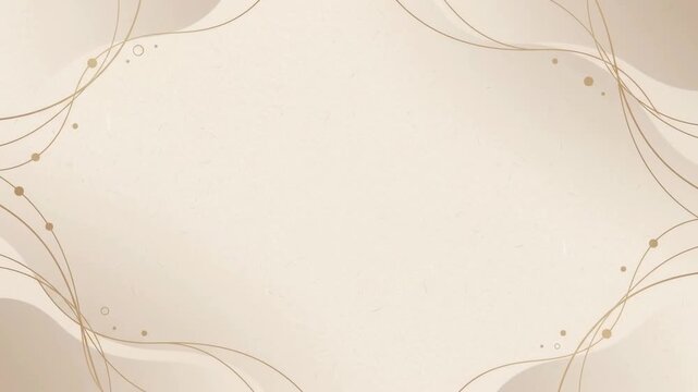 Cream textured background framed by delicate gold lines, fine circles, and subtle dots, perfect for elegant invitations and luxury branding.