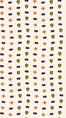 Fleur de Lis and Shield Pattern © Winartitan7594w