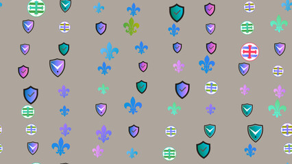 Shield and Fleur de Lis Pattern © Winartitan7594w