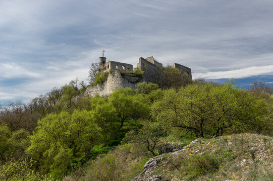 Historic Falkenstein Castle Ruins in Lower Austria - Scenic Spring Wall Decor