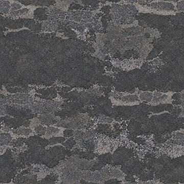 graphite asphalt material with worn patches, exposed gray aggregate, shallow fissures, and dry granular detail.
