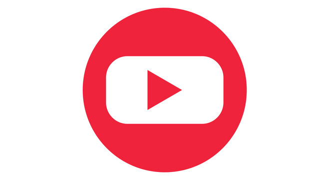 Play button icon inside a red circle with video icon media player video interface stream icon rounded rectangle user interface digital button app icon web interface navigation icon
