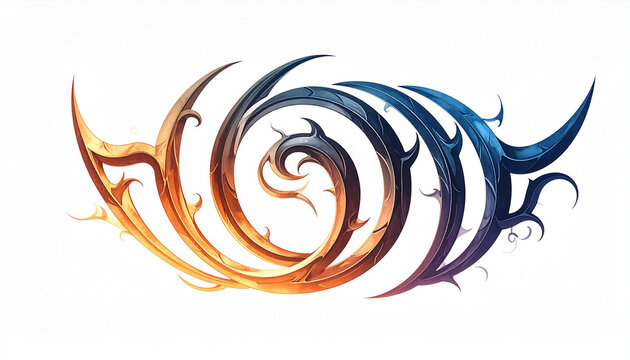 Abstract Gradient Swirl Design with Sharp Elements