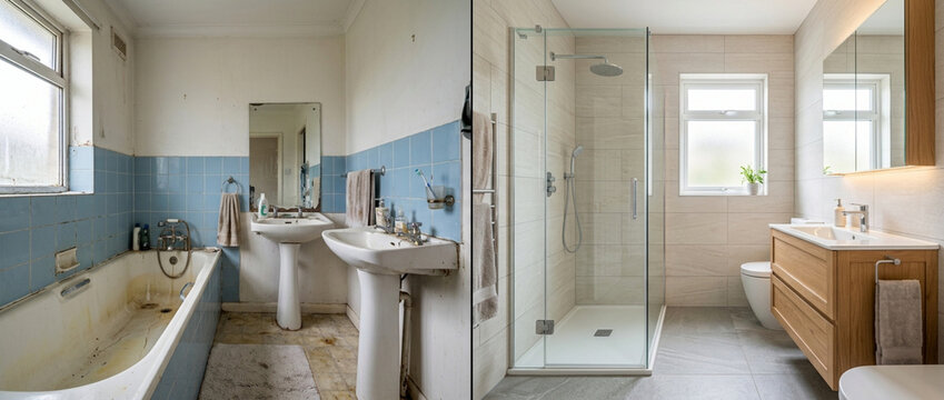 Bathroom Renovation Before and After: Old vs. Modern Makeover