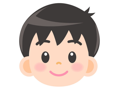 男の子のベクター顏アイコンイラスト素材2