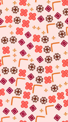 Seamless pattern with geometric shapes and fleur de lis © arumana
