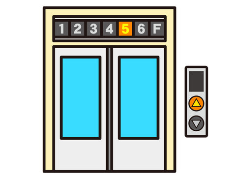 エレベーターのベクターイラスト素材