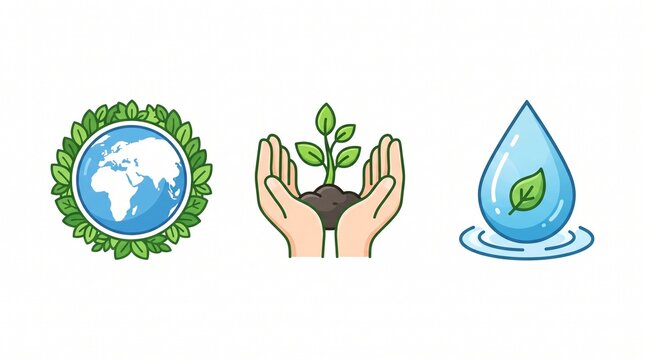 Hands nurturing sapling symbolizing environmental conservation and