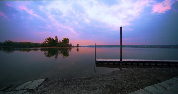  Landscape at sunset in Angera Italy