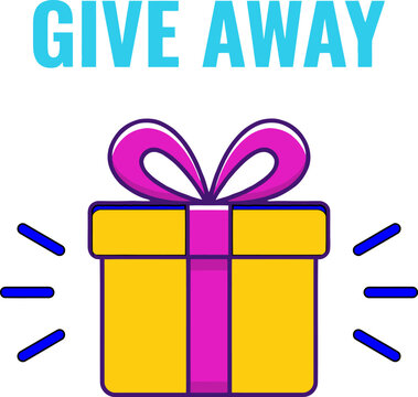 Gift box icon with a pink ribbon bow